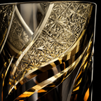 Hurricane Amber Edo Kiriko Whisky Glass | Japanese Crystal Tumbler - Product image 4