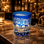 Blue Aurora Edo Kiriko Whisky Glass | Japanese Crystal Tumbler - Product image 2