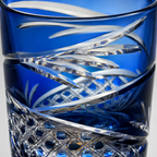 Blue Dance Edo Kiriko Whisky Glass | Japanese Crystal Tumbler - Product image 4