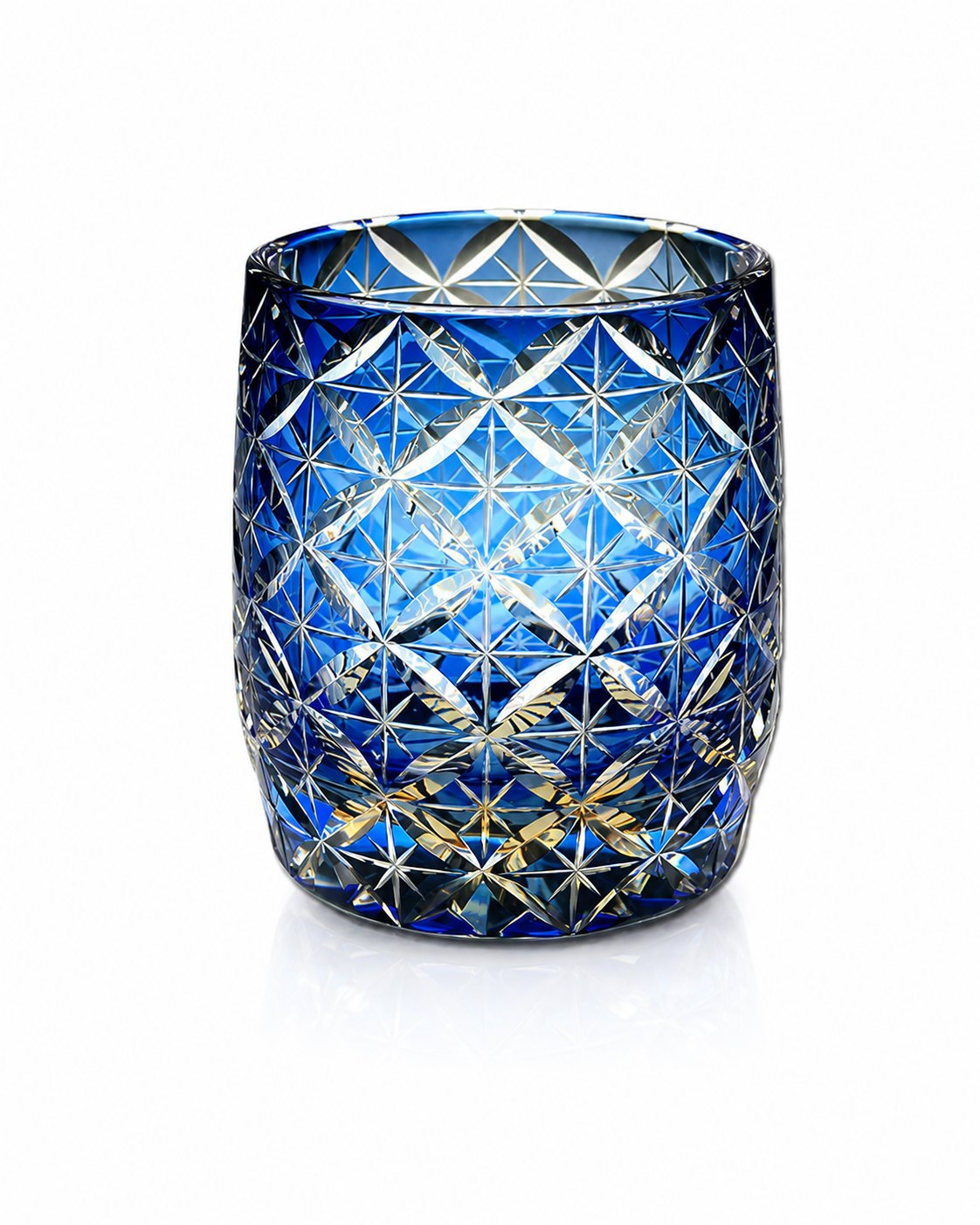 Blue Starry Sky Edo Kiriko Whisky Glass | Japanese Crystal Tumbler - Product image 1