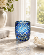 Blue Starry Sky Edo Kiriko Whisky Glass | Japanese Crystal Tumbler - Product image 3