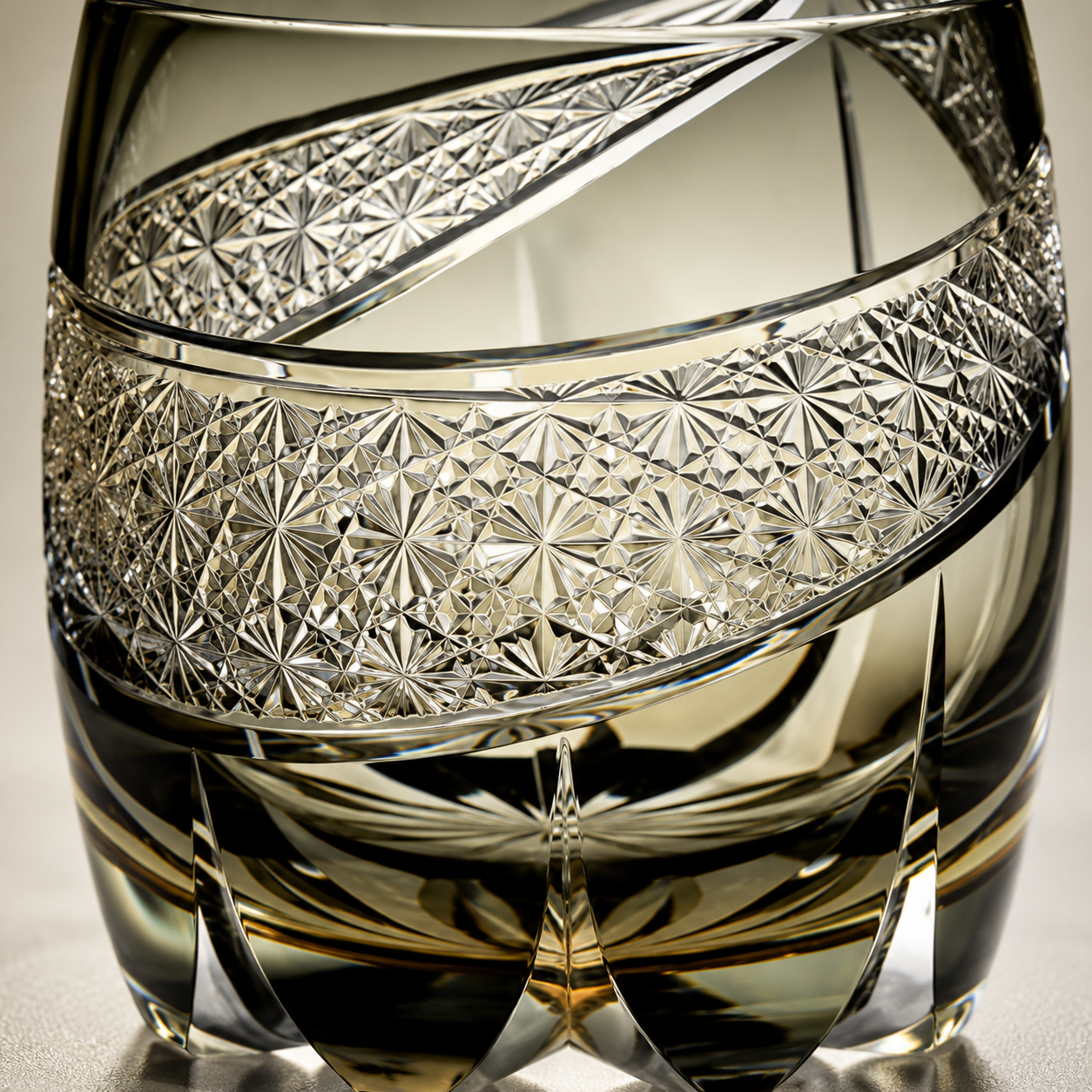 Lightning Smoke Edo Kiriko Whisky Glass | Japanese Crystal Tumbler - Product image 4