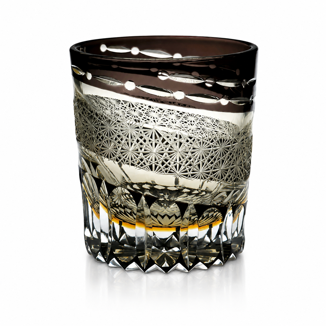 Meteor Moon Smoke Edo Kiriko Whisky Glass | Japanese Crystal Tumbler - Product image 1