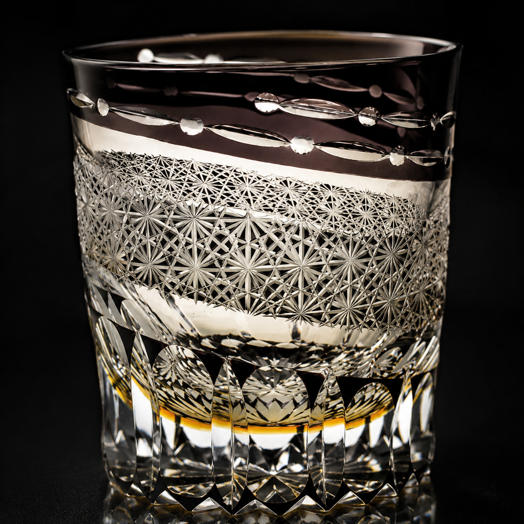 Meteor Moon Smoke Edo Kiriko Whisky Glass | Japanese Crystal Tumbler - Product image 4