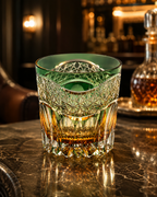 Green Aurora Edo Kiriko Whisky Glass | Japanese Crystal Tumbler - Product image 2