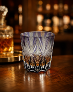 Lavender Key Crystal Whisky Glass | Japanese-Inspired Cut Tumbler - Product image 2