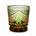 Sea Dragon Green Gold Edo Kiriko Whisky Glass | Japanese Crystal Tumbler - Product image 1