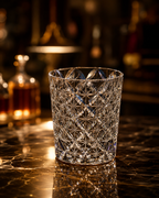 Handcrafted Edo Kiriko Shippo Clear Whisky Glass | Japanese Crystal Tumbler - Product image 2
