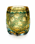 Seven-Star Blue Daisy Edo Kiriko Whisky Glass | Japanese Crystal Tumbler - Product image 1