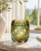 Seven-Star Blue Daisy Edo Kiriko Whisky Glass | Japanese Crystal Tumbler - Product image 3
