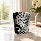 July Night Black Edo Kiriko Whisky Glass | Japanese Cut Crystal Tumbler - Product image 3