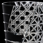July Night Black Edo Kiriko Whisky Glass | Japanese Cut Crystal Tumbler - Product image 4