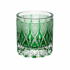 Green Bamboo Edo Kiriko Whisky Glass | Japanese Crystal Tumbler - Product image 1