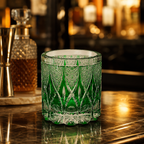 Green Bamboo Edo Kiriko Whisky Glass | Japanese Crystal Tumbler - Product image 2