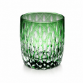 Forest Green Edo Kiriko Whisky Glass | Japanese Diamond-Cut Crystal Tumbler - Product image 1