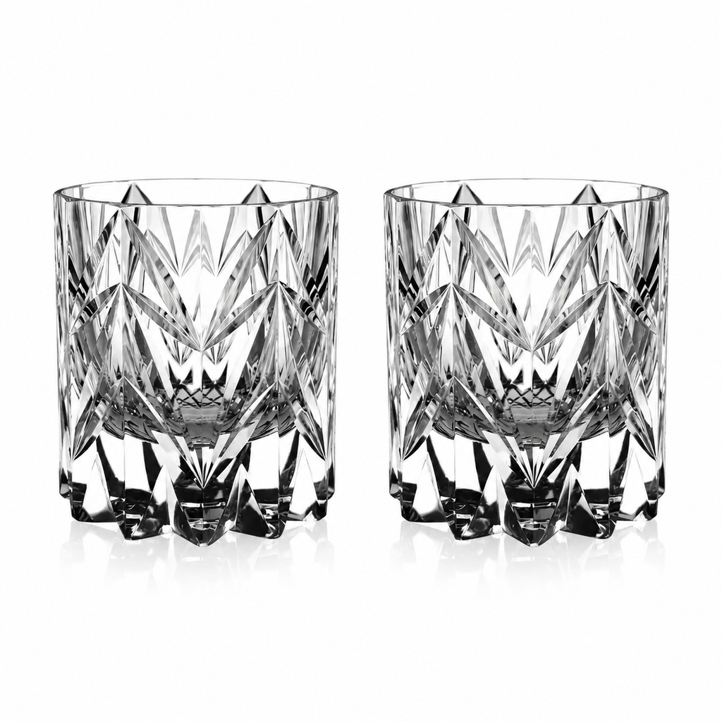 K9 Crystal Whisky Glass Gift Set | Pair of Faceted Tumblers - Product image 1