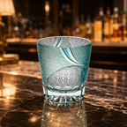 Ink-Wash Blue Cloud Edo Kiriko Whisky Glass | Japanese Crystal Tumbler - Product image 2