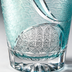 Ink-Wash Blue Cloud Edo Kiriko Whisky Glass | Japanese Crystal Tumbler - Product image 4