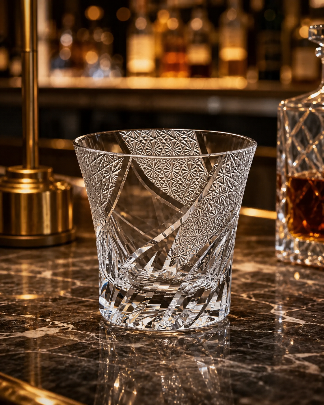 Heavenly Realm Clear Edo Kiriko Whisky Glass | Japanese Crystal Tumbler - Product image 2