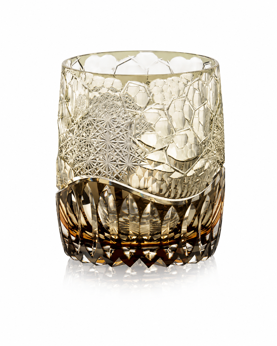 Snow Blossom Edo Kiriko Whisky Glass | Japanese Crystal Tumbler - Product image 1