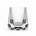 Zeus Stone Heavy-Base Crystal Whisky Glass | Modern Faceted Tumbler - Product image 1