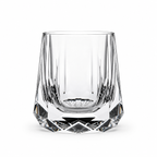 Zeus Stone Heavy-Base Crystal Whisky Glass | Modern Faceted Tumbler - Product image 1