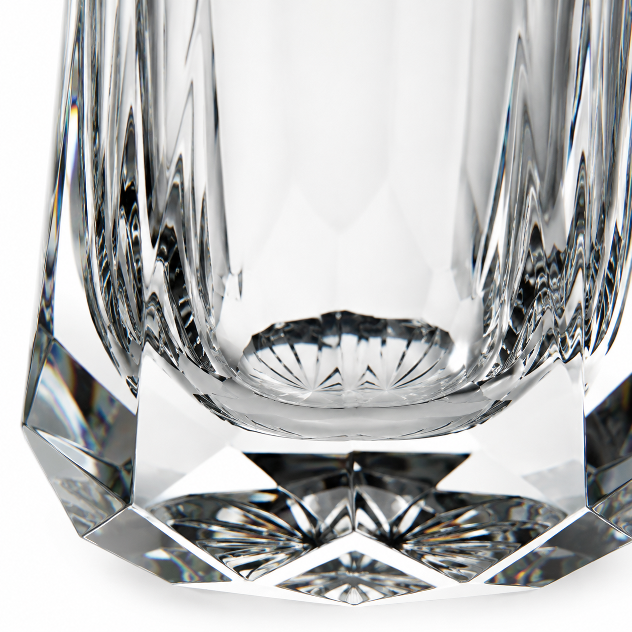 Zeus Stone Heavy-Base Crystal Whisky Glass | Modern Faceted Tumbler - Product image 4