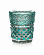Pearl Jewel Turquoise Edo Kiriko Whisky Glass | Japanese Crystal Tumbler - Product image 1