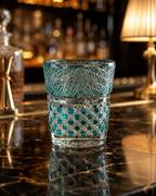 Pearl Jewel Turquoise Edo Kiriko Whisky Glass | Japanese Crystal Tumbler - Product image 2