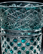 Pearl Jewel Turquoise Edo Kiriko Whisky Glass | Japanese Crystal Tumbler - Product image 4
