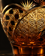 Amber Moonlit Night Wide Edo Kiriko Whisky Glass | Japanese Crystal Tumbler - Product image 4