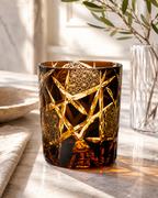 Ragnarok Amber Edo Kiriko Whisky Glass | Japanese Crystal Tumbler - Product image 3