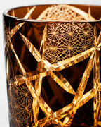 Ragnarok Amber Edo Kiriko Whisky Glass | Japanese Crystal Tumbler - Product image 4