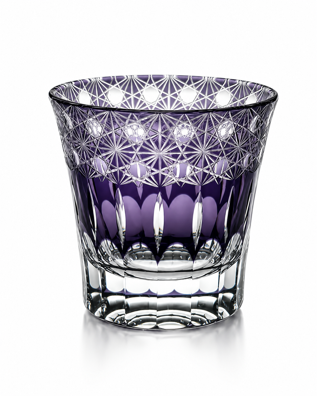 Violet Bloom Edo Kiriko Whisky Glass | Japanese Crystal Tumbler - Product image 1