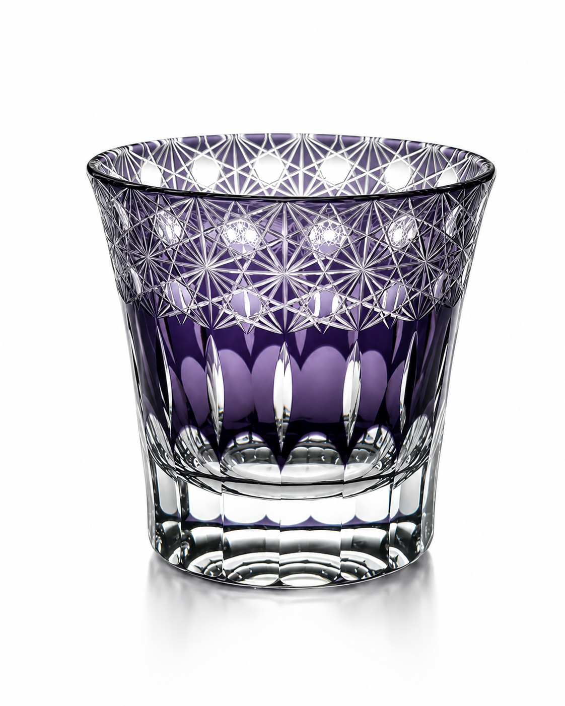 Violet Bloom Edo Kiriko Whisky Glass | Japanese Crystal Tumbler - Product image 1