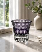 Violet Bloom Edo Kiriko Whisky Glass | Japanese Crystal Tumbler - Product image 3