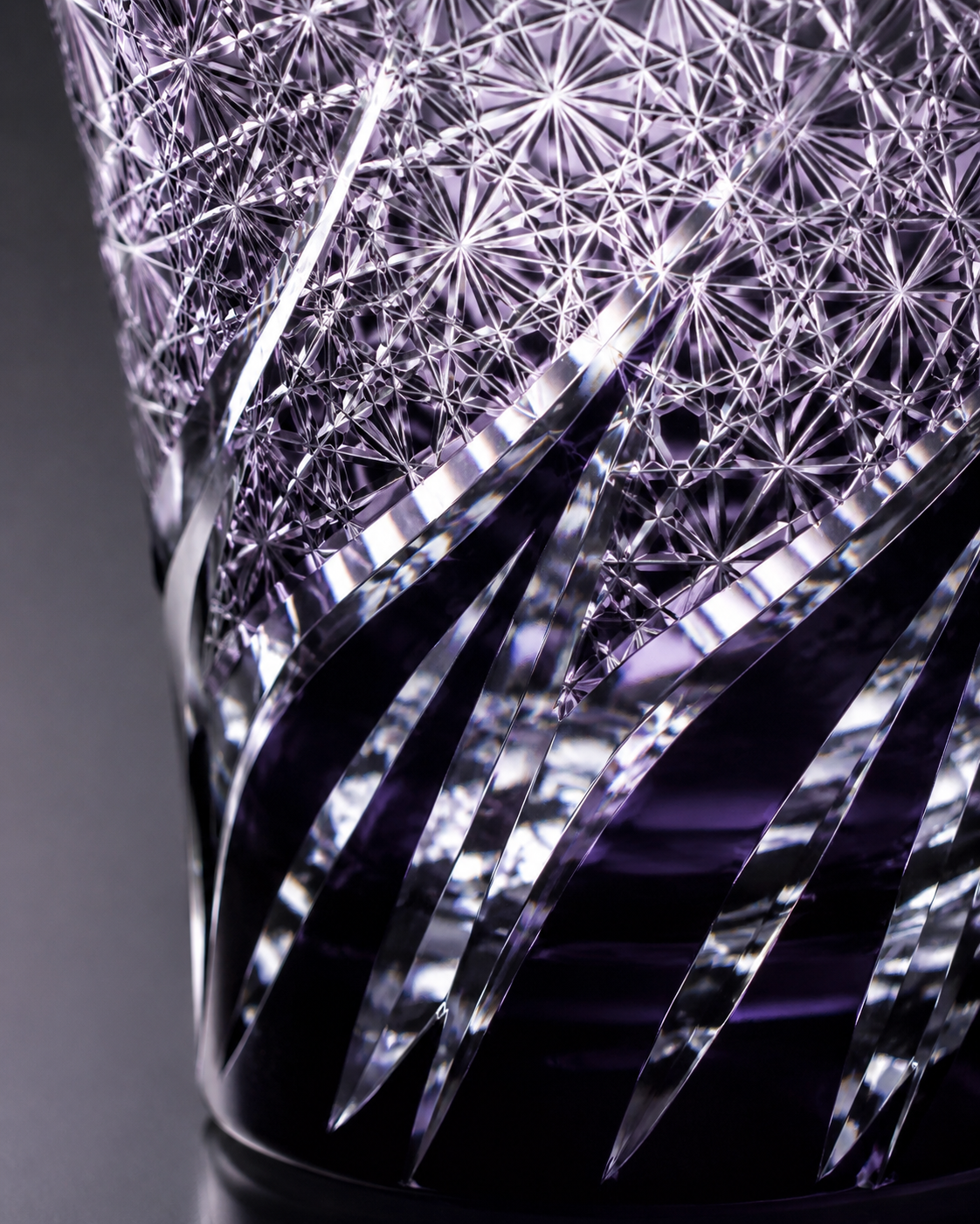 Purple Dawn Edo Kiriko Whisky Glass | Japanese Crystal Tumbler - Product image 4